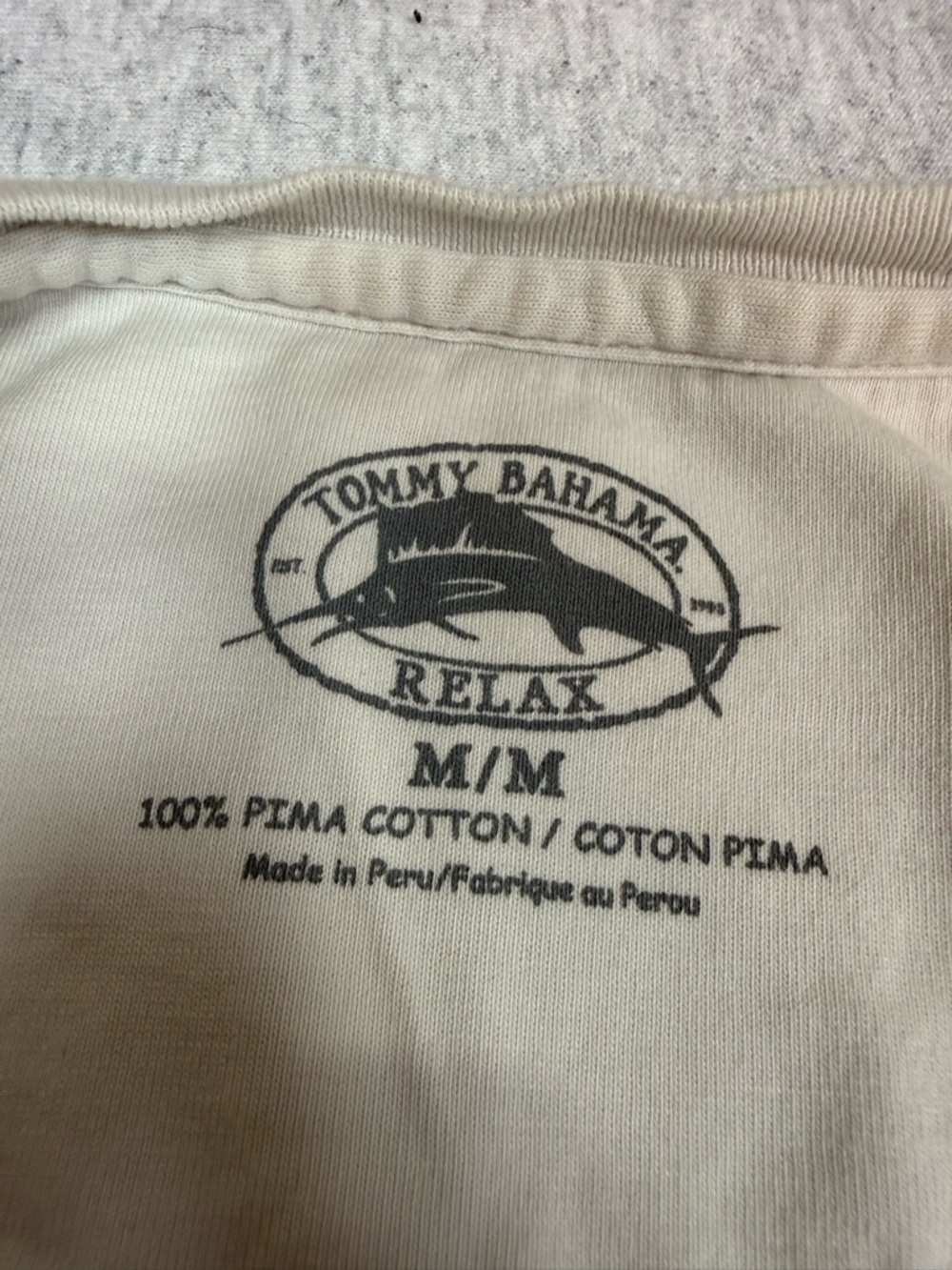 Tommy‎ Bahama Vintage Y2K Long Sleeve Pocket Tee - White - Medium - Picture 4 of 6